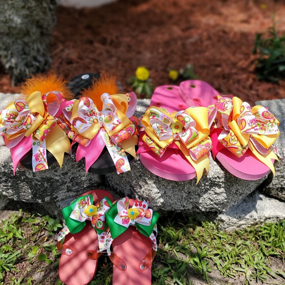 Custom designed flip flops. - Picture 3 of 3